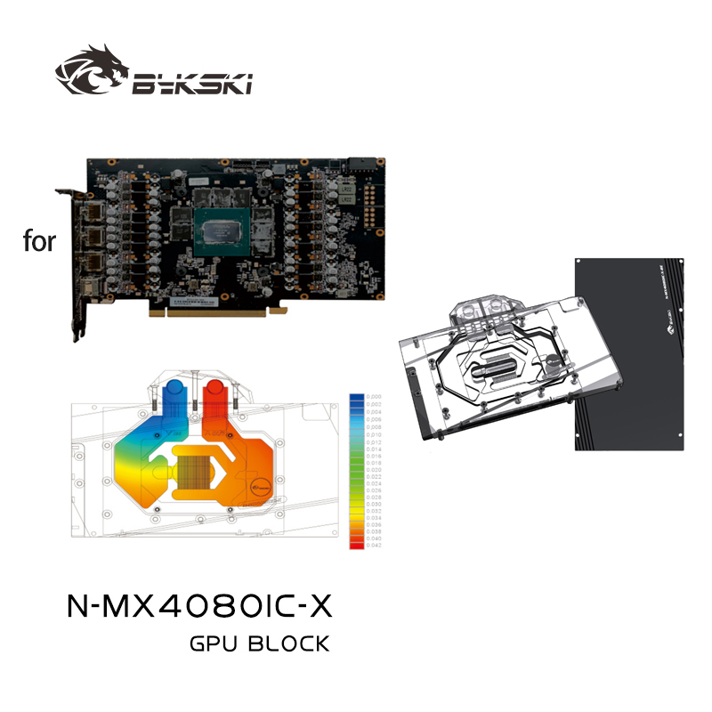 Rtx 4080 Water Cooling Block - Bykski N-MX4080IC-X وحدة معالجة الرسومات كتلة