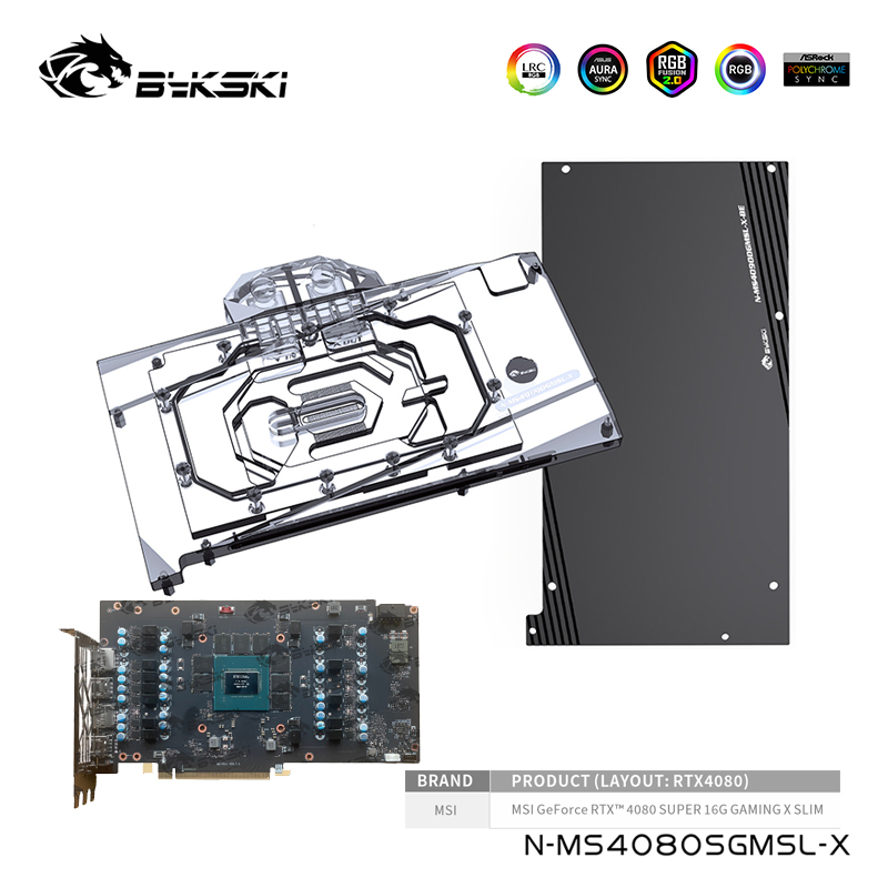 Rtx 4080 Water Cooling Block - Bykski Water Block لـ MSI Geforce