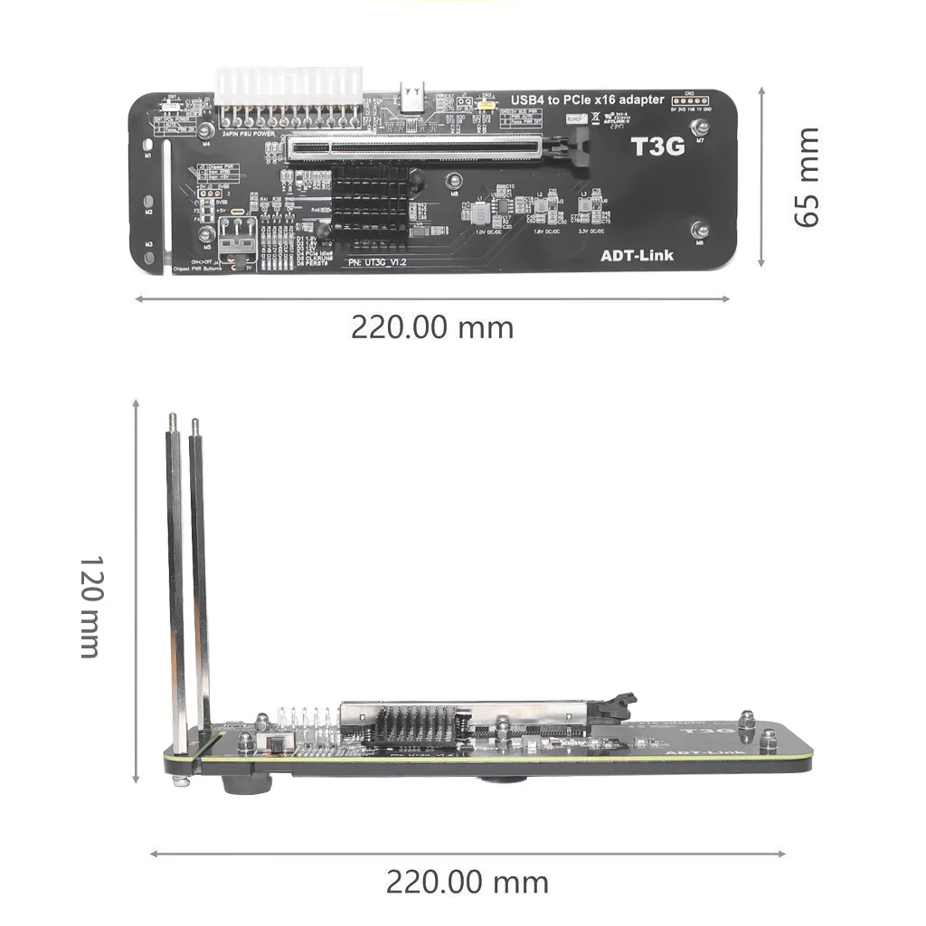 ADT UT3G لـ NUC ITX STX، قاعدة - مراجعة Gpu External Dock Egpu Thunderbolt 4 وسعره